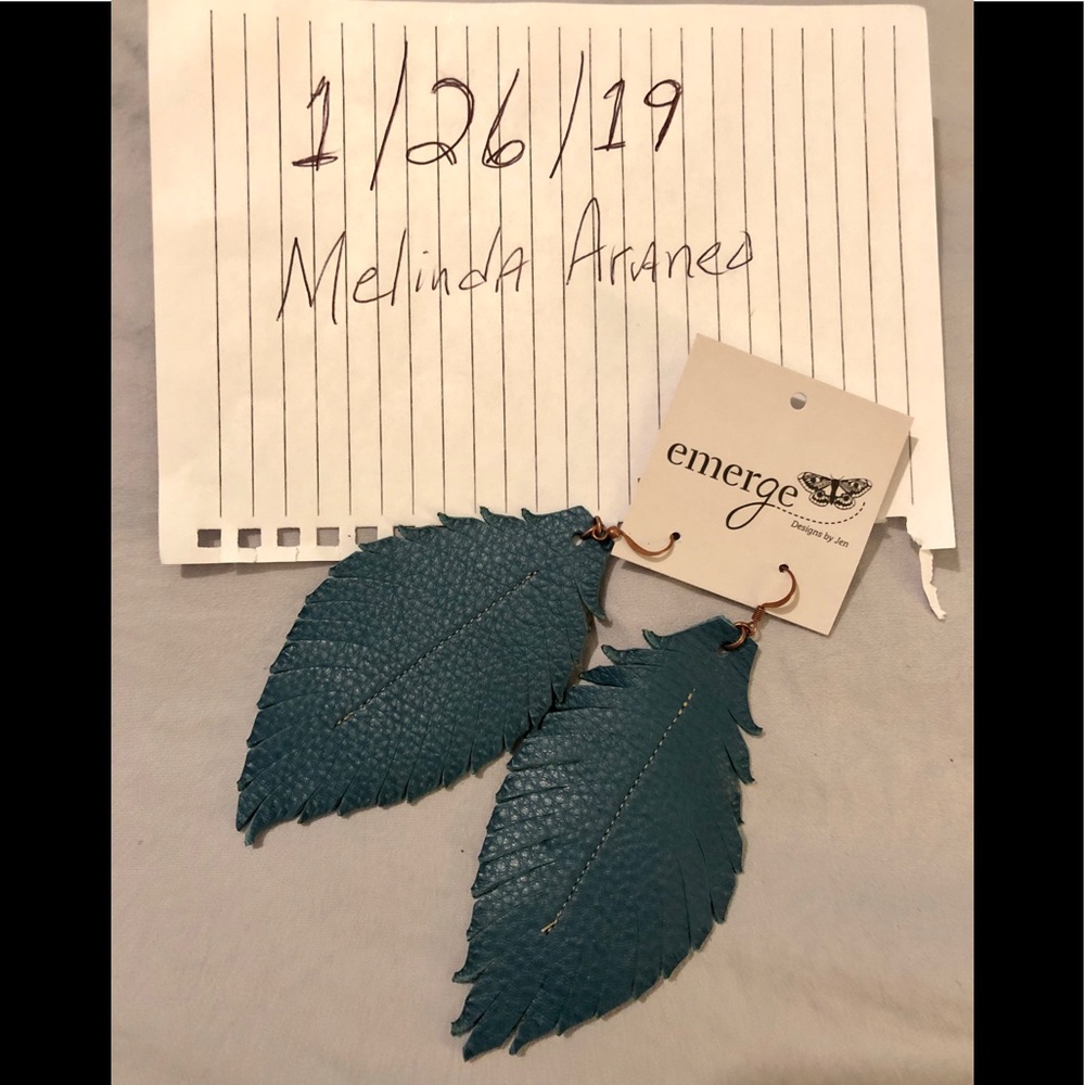Emerge leather earrings